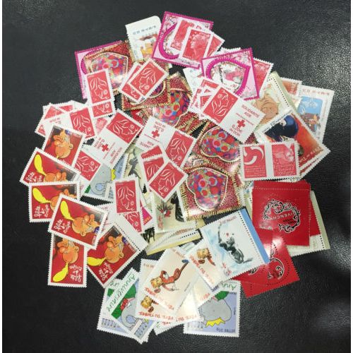 Lot de faciale 100 timbres TVP Rouge (Lettre Prioritaire 20g)
